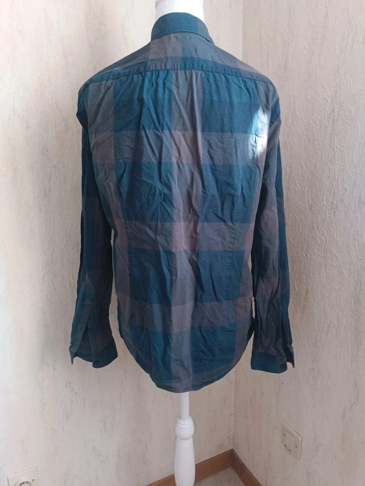Chemise marron et marine Jules XL – photo 4